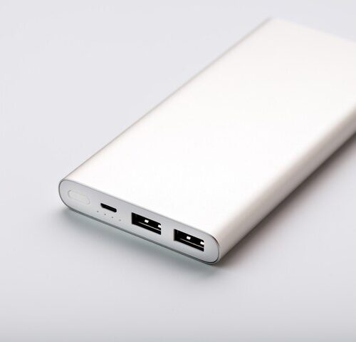 Slim case silver Powerbank